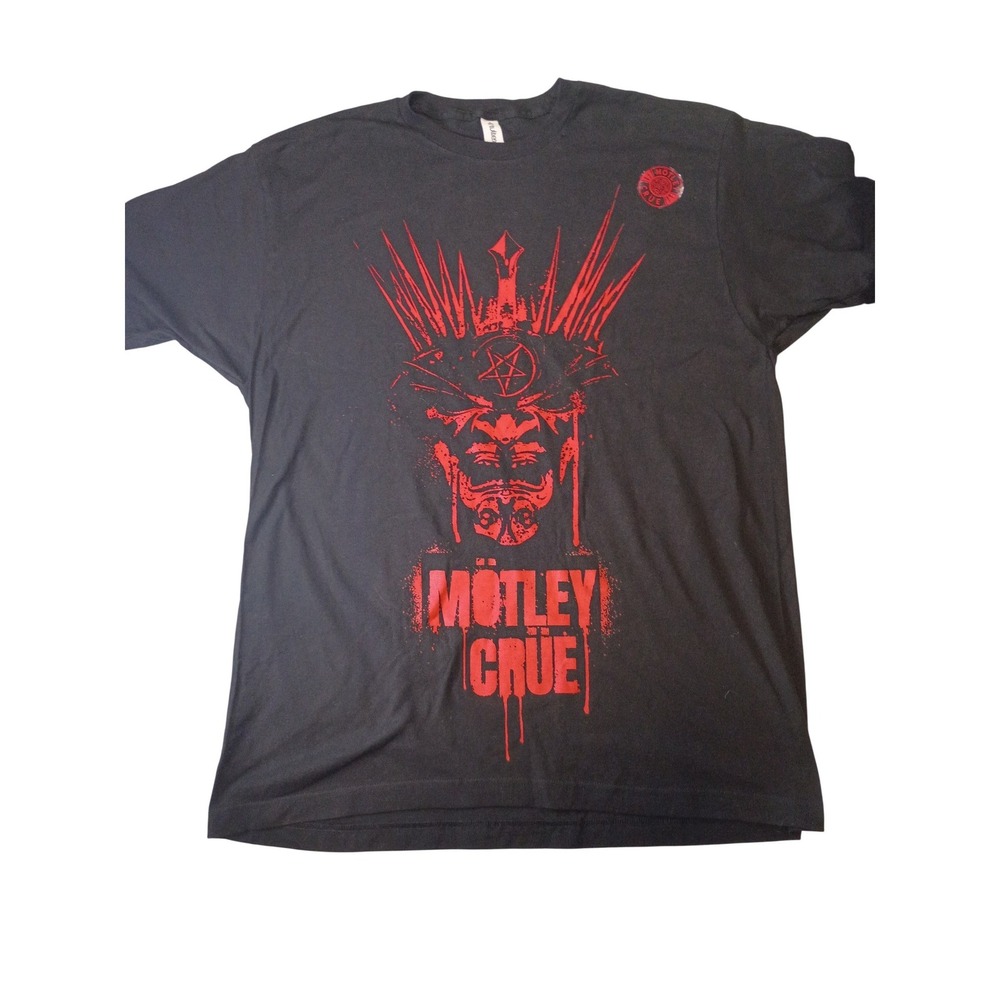 Motley Crue 2023 The Future Is Ours World Tour T-Shirt Black Red Mens XL Tultex